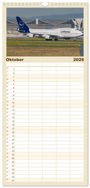 Produktbild: Familienplaner 2026 - Boeing 747 Kalender mit 5 Spalten (Wandkalender, 21 x 45 cm) CALVENDO