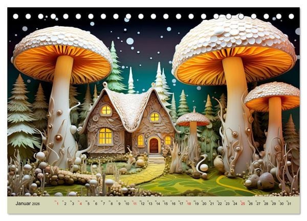 Produktbild: Magie der Pilze (Tischkalender 2026 DIN A5 quer), CALVENDO Monatskalender