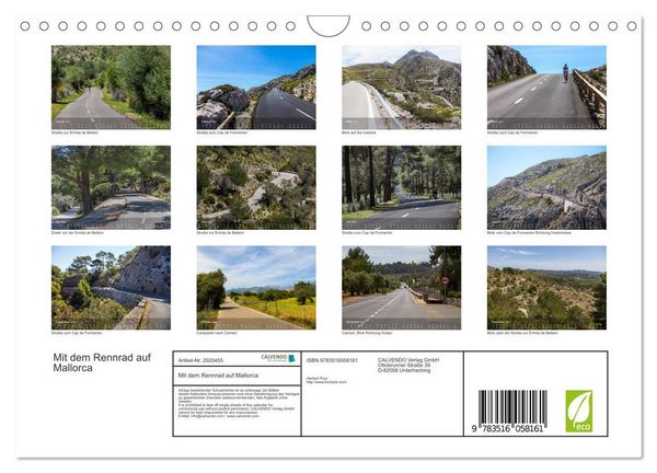 Produktbild: Mit dem Rennrad auf Mallorca (Wandkalender 2026 DIN A4 quer), CALVENDO Monatskalender