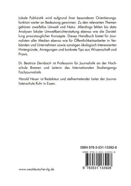 Produktbild: Umweltberichterstattung im Lokalen