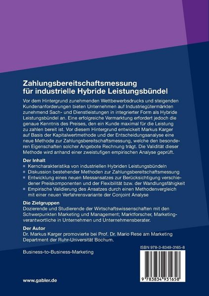 Produktbild: Zahlungsbereitschaftsmessung f&uuml;r industrielle Hybride Leistungsb&uuml;ndel