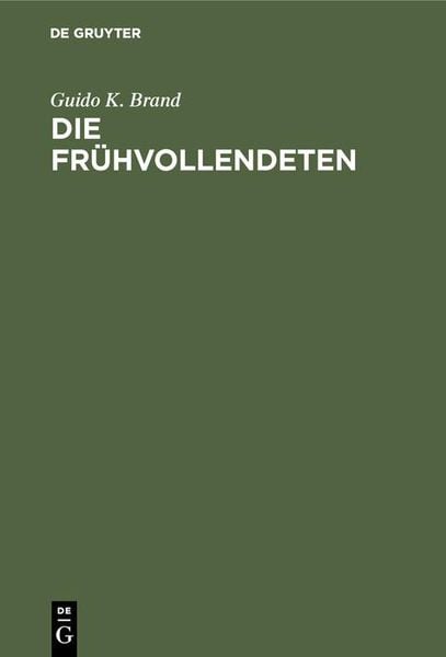 Produktbild: Die Fr&uuml;hvollendeten