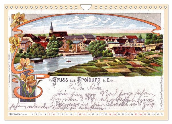 Produktbild: Gru&szlig; aus Freiburg an der Elbe (Wandkalender 2026 DIN A4 quer), CALVENDO Monatskalender