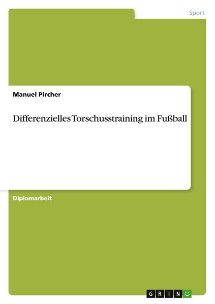Produktbild: Differenzielles Torschusstraining im Fu&szlig;ball