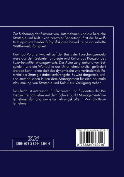 Produktbild: Unternehmenskultur und Strategie