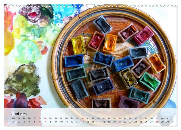 Produktbild: Malen. Impressionen aus der Welt der Farben (Wandkalender 2026 DIN A3 quer), CALVENDO Monatskalender