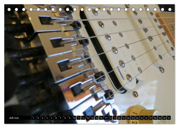 Produktbild: KULT GITARRE - Richie Sambora Stratocaster (Tischkalender 2026 DIN A5 quer), CALVENDO Monatskalender