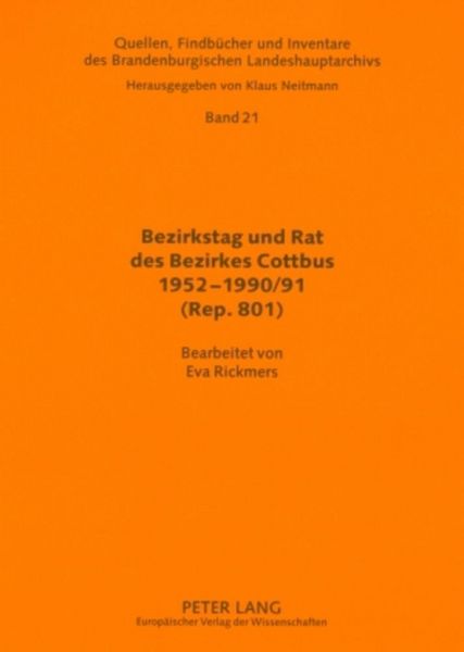 Produktbild: Bezirkstag und Rat des Bezirkes Cottbus 1952-1990/91 (Rep. 801)