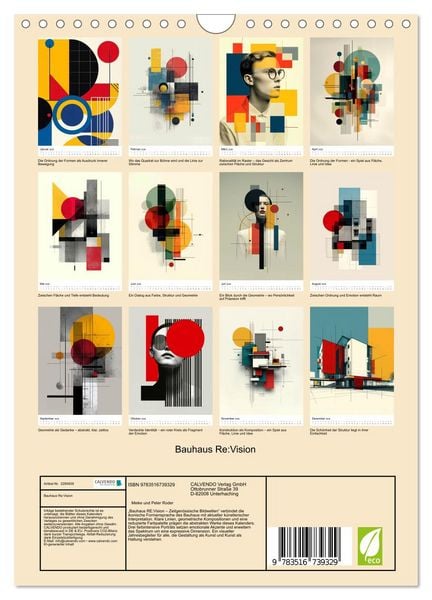 Produktbild: Bauhaus Re:Vision (Wandkalender 2026 DIN A4 hoch), CALVENDO Monatskalender