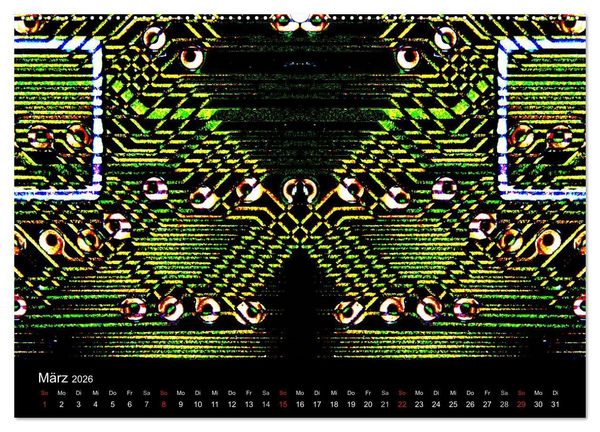 Produktbild: Computer ganz nah (Wandkalender 2026 DIN A2 quer), CALVENDO Monatskalender