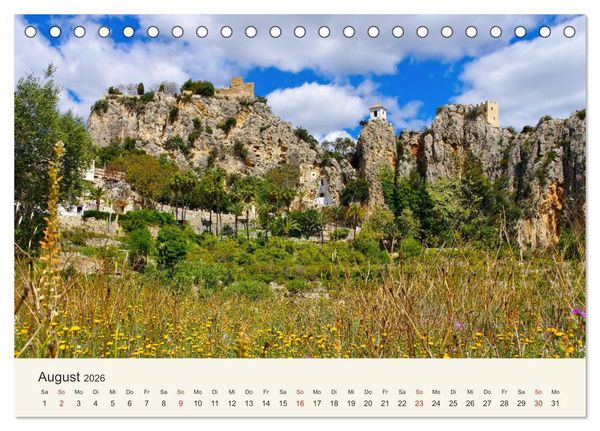 Produktbild: El Castell de Guadalest - In der Berglandschaft der Costa Blanca (Tischkalender 2026 DIN A5 quer), CALVENDO Monatskalender