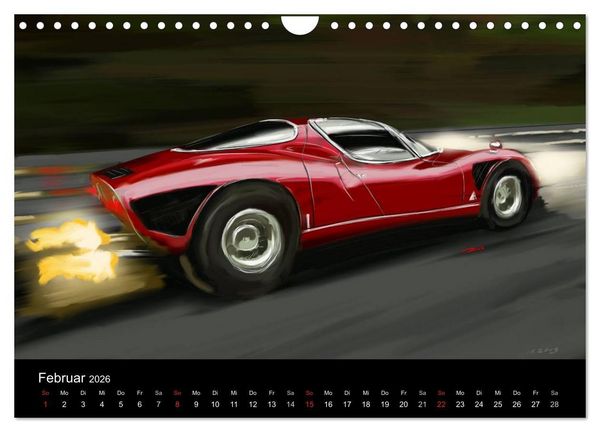 Produktbild: Classic Car Art by Reinhold Art&acute;s (Wandkalender 2026 DIN A4 quer), CALVENDO Monatskalender