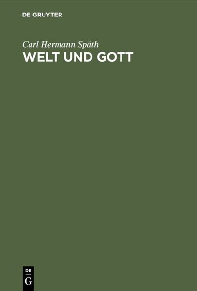 Produktbild: Welt und Gott