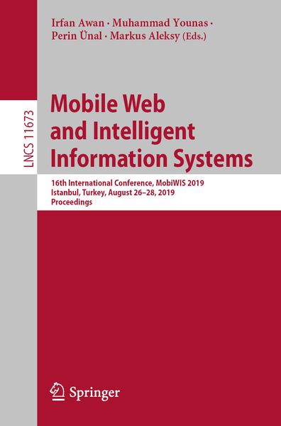 Produktbild: Mobile Web and Intelligent Information Systems