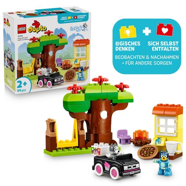 Produktbild: LEGO DUPLO 10469 Bluey Pizza-Schwestern mit Muffin und Bluey, Spielzeug