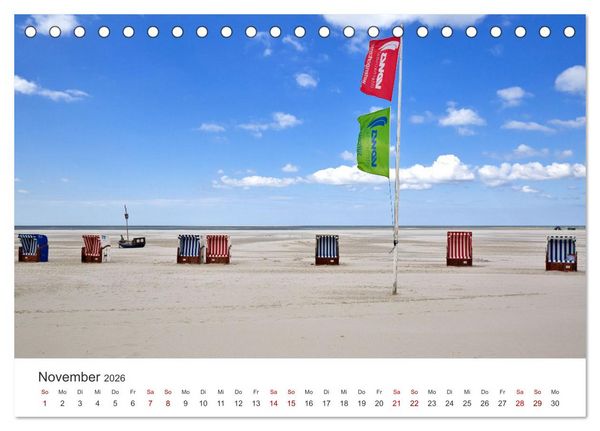 Produktbild: Amrum - Perle der Nordsee (Tischkalender 2026 DIN A5 quer), CALVENDO Monatskalender