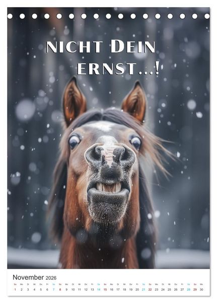 Produktbild: Lustige Tiere (Tischkalender 2026 DIN A5 hoch), CALVENDO Monatskalender
