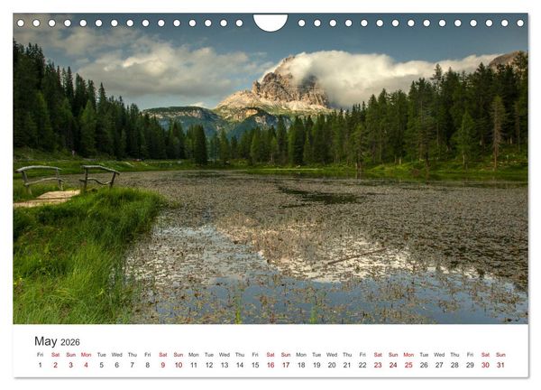 Produktbild: Alpine lakes on the Dolomites (Wall Calendar 2026 DIN A4 landscape), CALVENDO 12 Month Wall Calendar