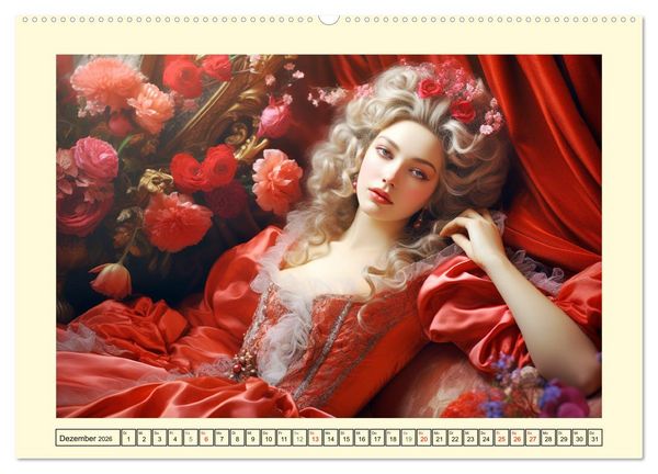 Produktbild: Barocke Anmut. Romantik und Grazie im 17. Jahrhundert (hochwertiger Premium Wandkalender 2026 DIN A2 quer), Kunstdruck in Hochglanz