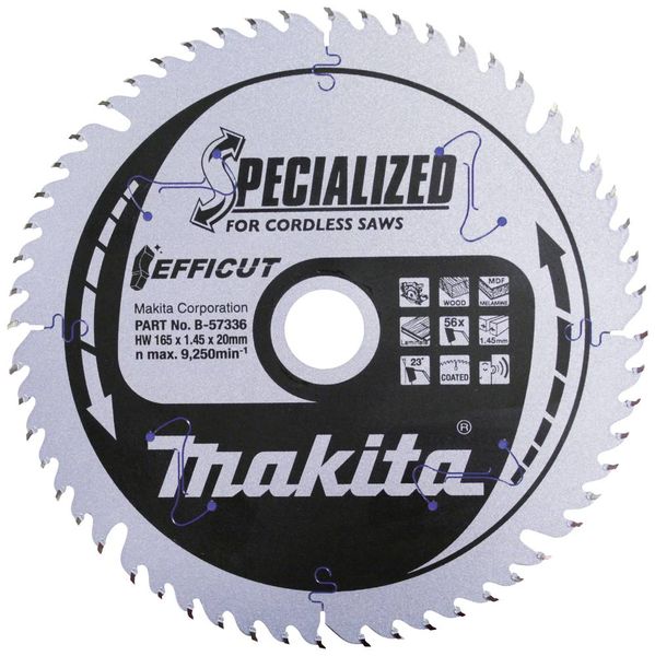 Makita B-57336 Kreissägeblatt 165 x 20 x 1.45mm Zähneanzahl: 56 1St.