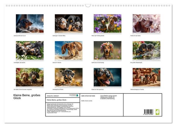 Produktbild: Kleine Beine, gro&szlig;es Gl&uuml;ck (Wandkalender 2027 DIN A2 quer), CALVENDO Monatskalender