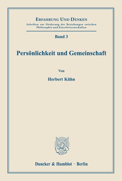 Produktbild: Pers&ouml;nlichkeit und Gemeinschaft.