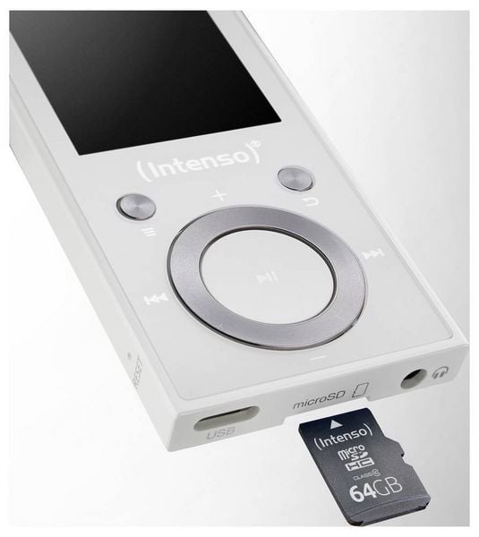 Produktbild: Intenso Music Walker MP3-Player 64GB Wei&szlig; Bluetooth&reg;