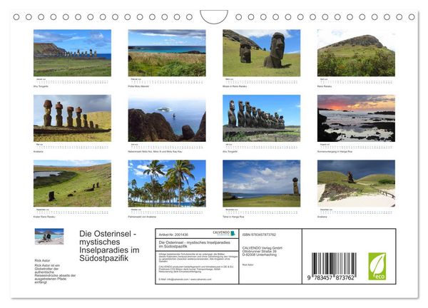 Produktbild: Die Osterinsel - mystisches Inselparadies im S&uuml;dostpazifik (Wandkalender 2026 DIN A4 quer), CALVENDO Monatskalender