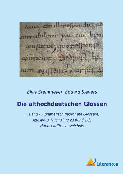 Produktbild: Die althochdeutschen Glossen