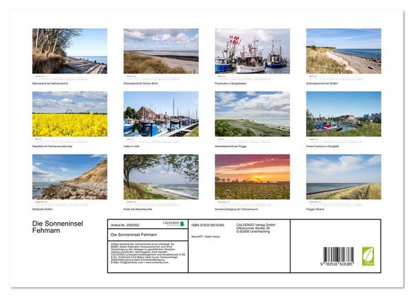 Produktbild: Die Sonneninsel Fehmarn (Wandkalender 2026 DIN A3 quer), CALVENDO Monatskalender