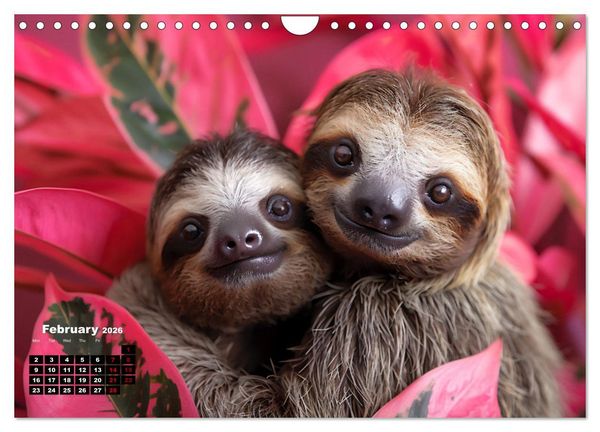 Produktbild: sweet sloths - relaxed throughout the year (Wall Calendar 2026 DIN A4 landscape), CALVENDO 12 Month Wall Calendar