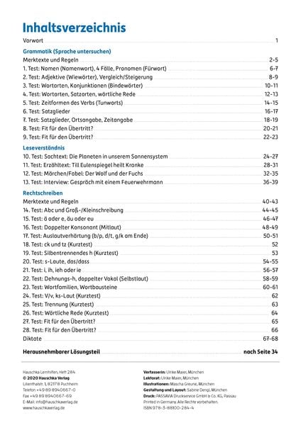 Produktbild: &Uuml;bungsheft mit Tests in Deutsch 4. Klasse
