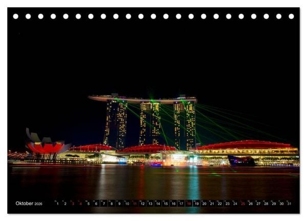 Produktbild: Singapur - Einzigartige Skylines (Tischkalender 2026 DIN A5 quer), CALVENDO Monatskalender
