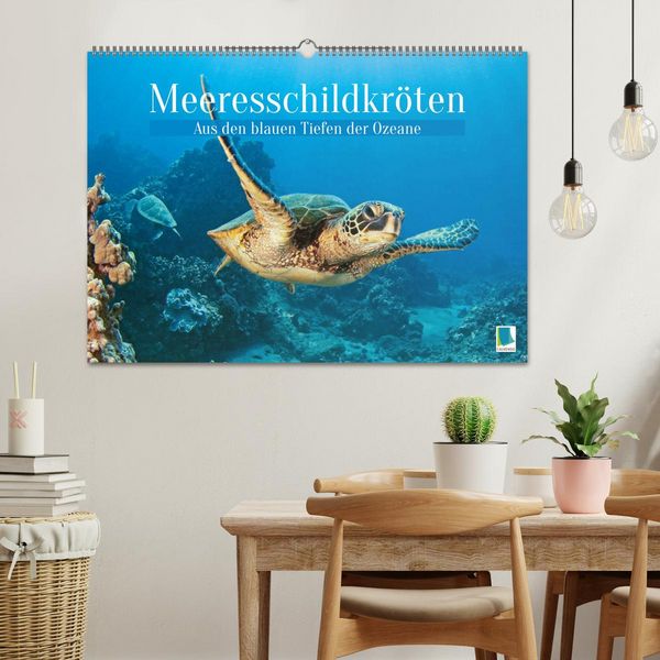 Produktbild: Meeresschildkr&ouml;ten: Aus den blauen Tiefen der Ozeane (Wandkalender 2026 DIN A2 quer), CALVENDO Monatskalender