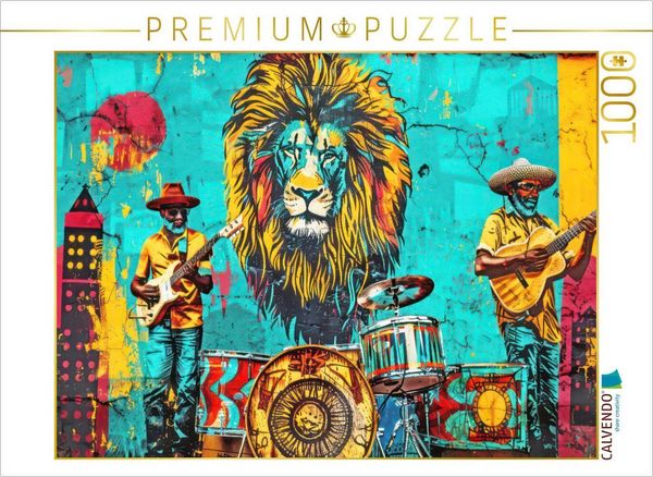 Produktbild: CALVENDO Puzzle Musiker im Pop-Art-Stil | 1000 Teile Lege-Gr&ouml;&szlig;e 64x48cm Foto-Puzzle f&uuml;r gl&uuml;ckliche Stunden