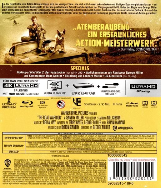 Produktbild: Mad Max - Der Vollstrecker (+ Blu-ray 2D)