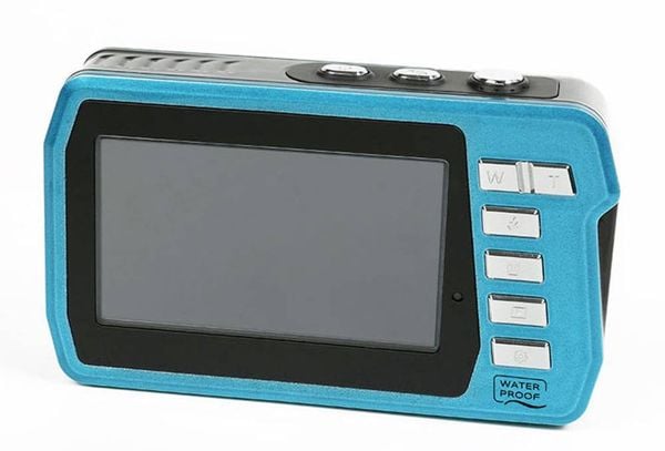 Produktbild: Easypix W3048-I "Edge" Digitalkamera 48 Megapixel Ice, Blue Unterwasserkamera, Frontdisplay