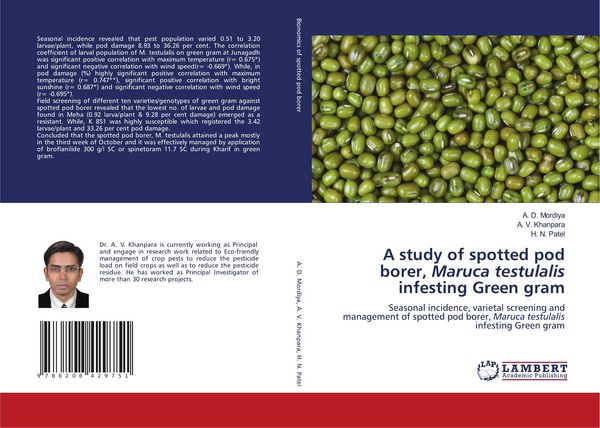 Produktbild: A study of spotted pod borer, Maruca testulalis infesting Green gram