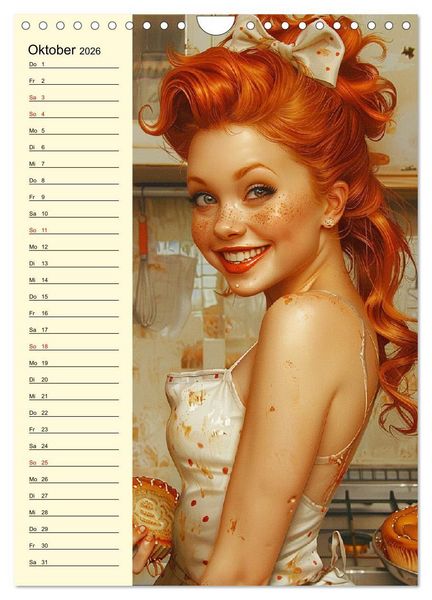 Produktbild: Schatz, ich hab gekocht! Sexy-lustige Pin-up-Girls in der K&uuml;che (Wandkalender 2026 DIN A4 hoch), CALVENDO Monatskalender