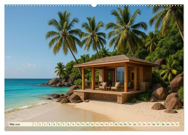 Produktbild: Paradiese der Stille - Orte zum Tr&auml;umen (hochwertiger Premium Wandkalender 2026 DIN A2 quer), Kunstdruck in Hochglanz