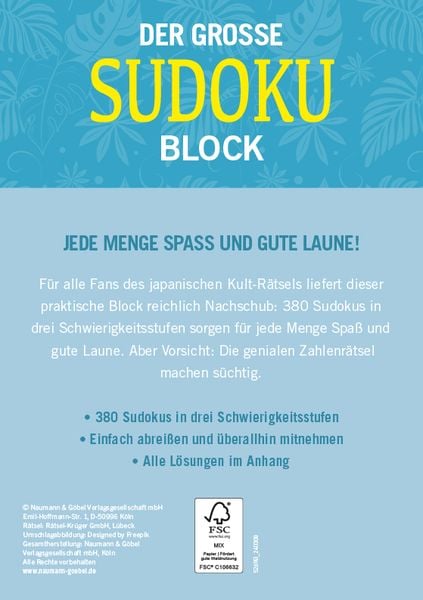 Produktbild: Der große Sudoku-Block Band 8