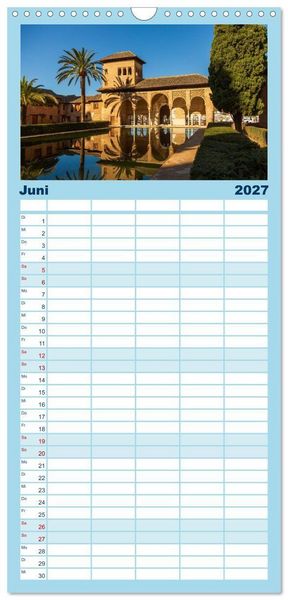 Produktbild: Familienplaner 2027 - Pen&iacute;nsula Ib&eacute;rica mit 5 Spalten (Wandkalender, 21 x 45 cm) CALVENDO