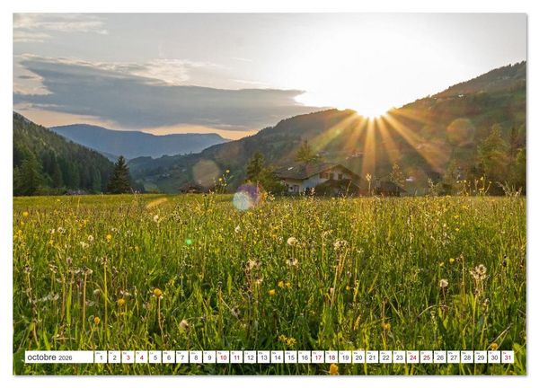 Produktbild: Sites incontournables au Tyrol du Sud (Calendrier mural 2026 DIN A4 vertical), CALVENDO calendrier mensuel