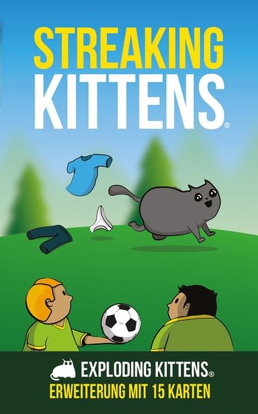 Produktbild: Asmodee EXKD0015 - Exploding Kittens, Streaking Kittens, Erweiterung, Kartenspiel, Partyspiel