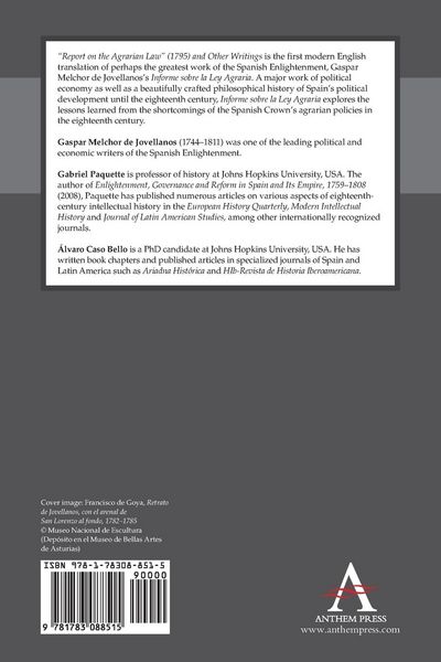 Produktbild: 'Report on the Agrarian Law' (1795) and Other Writings