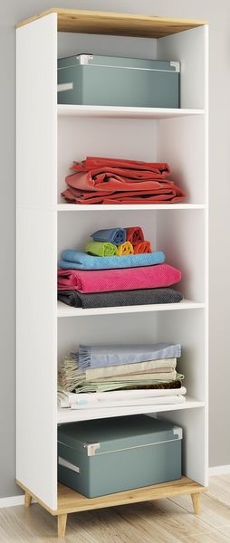 Produktbild: Holz Kleiderschrank Schuhregal Flur Regal Landos