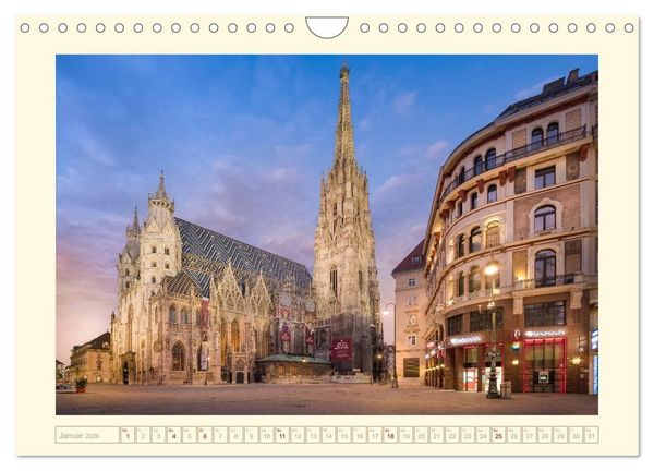 Produktbild: An der sch&ouml;nen blauen Donau - Ein Spaziergang in Wien (Wandkalender 2026 DIN A4 quer), CALVENDO Monatskalender