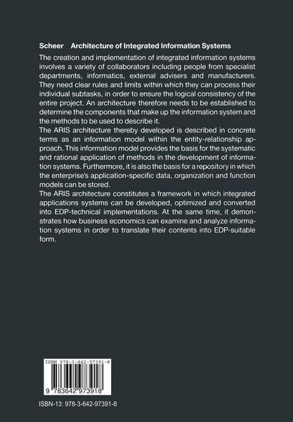 Produktbild: Architecture of Integrated Information Systems