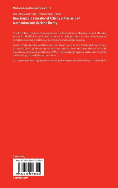 Produktbild: New Trends in Educational Activity in the Field of Mechanism and Machine Theory