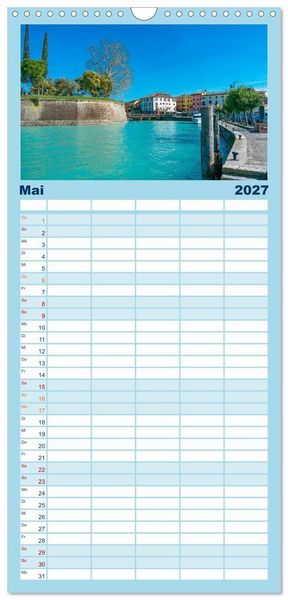 Produktbild: Familienplaner 2027 - Traumziel am Gardasee. Peschiera del Garda mit 5 Spalten (Wandkalender, 21 x 45 cm) CALVENDO